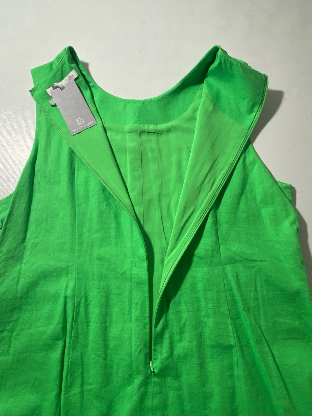 NEW Women's Preston & York Sleeveless Faux B Front Linen Blend Pear $119 - Picture 10 of 11